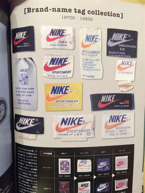 nike vintage labels